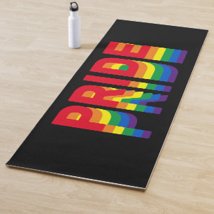 Pride lgbt lgbtq homo-regenboogrek zwart yogamat
