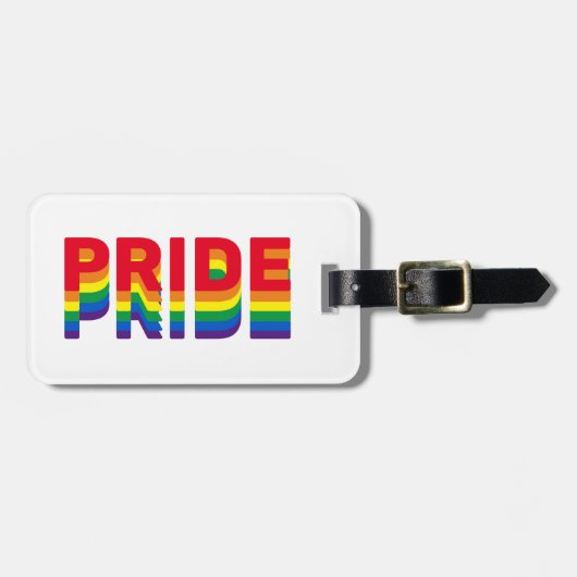 Pride lgbt lgbtq homo-regenboogretro kleuren bagagelabel (Voorkant horizontaal)