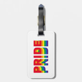 Pride lgbt lgbtq homo-regenboogretro kleuren bagagelabel (Achterkant verticaal)
