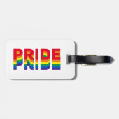 Pride lgbt lgbtq homo-regenboogretro kleuren bagagelabel (Achterkant horizontaal)