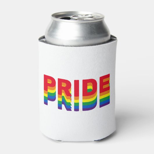 Pride lgbt lgbtq homo-regenboogretro kleuren blikjeskoeler (Blikje Voorkant)