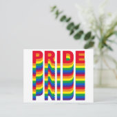 Pride lgbt lgbtq homo-regenboogretro kleuren briefkaart (Staand voorkant)