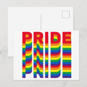 Pride lgbt lgbtq homo-regenboogretro kleuren briefkaart (Voorkant / Achterkant)