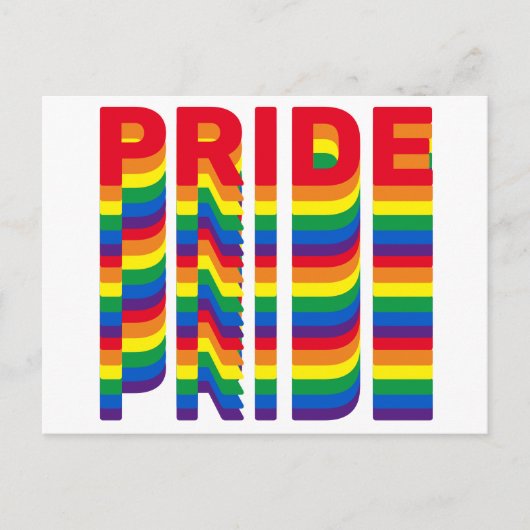Pride lgbt lgbtq homo-regenboogretro kleuren briefkaart (Voorkant)