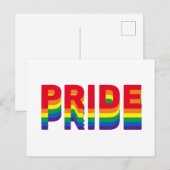 Pride lgbt lgbtq homo-regenboogretro kleuren briefkaart (Voorkant / Achterkant)