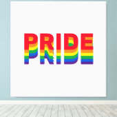 Pride lgbt lgbtq homo-regenboogretro kleuren canvas afdruk (Insitu (Houten vloer))