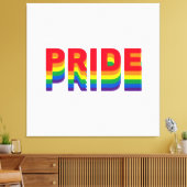Pride lgbt lgbtq homo-regenboogretro kleuren canvas afdruk (Insitu (Woonkamer))