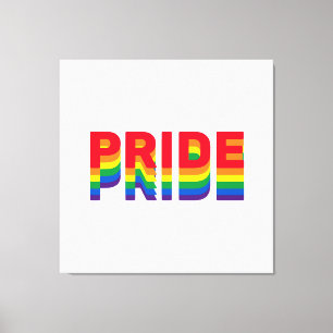 Pride lgbt lgbtq homo-regenboogretro kleuren canvas afdruk