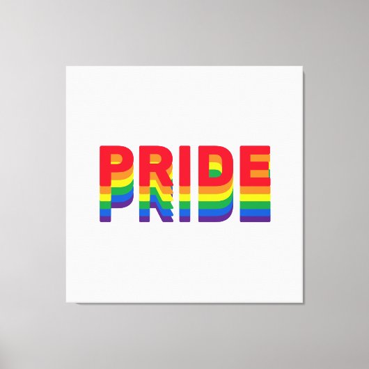 Pride lgbt lgbtq homo-regenboogretro kleuren canvas afdruk (Voorkant)