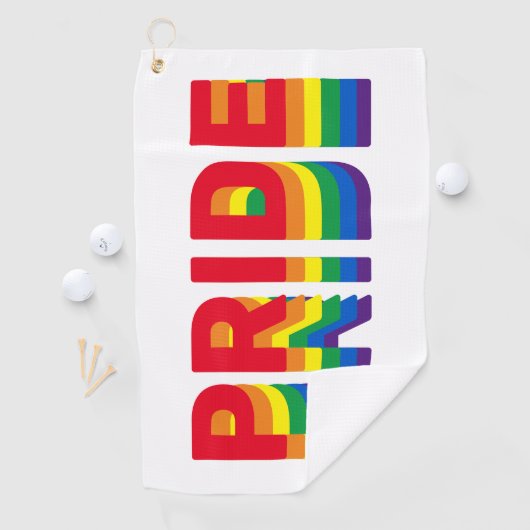 Pride lgbt lgbtq homo-regenboogretro kleuren golfhanddoek (Insitu)