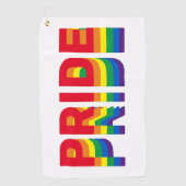 Pride lgbt lgbtq homo-regenboogretro kleuren golfhanddoek (Voorkant)