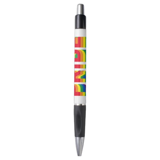 Pride lgbt lgbtq homo-regenboogretro kleuren pen (Voorkant Verticaal)