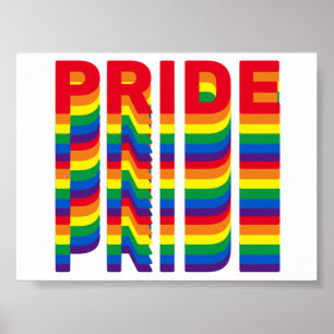 Pride lgbt lgbtq homo-regenboogretro kleuren poster