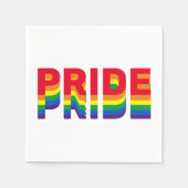 Pride lgbt lgbtq homo-regenboogretro kleuren servet (Voorkant)