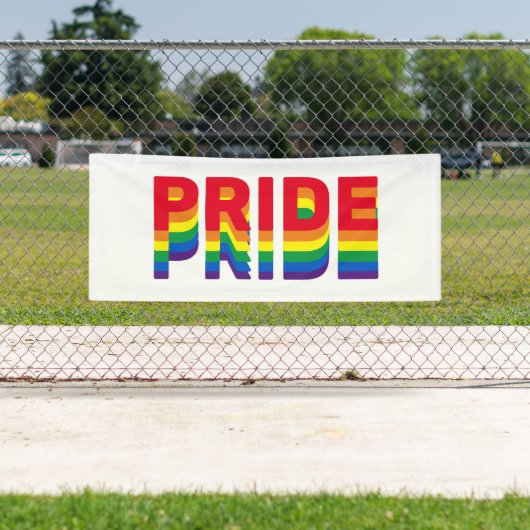 Pride lgbt lgbtq homo-regenboogretro kleuren spandoek (Insitu)