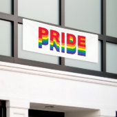 Pride lgbt lgbtq homo-regenboogretro kleuren spandoek (Buitenkant Gebouw)