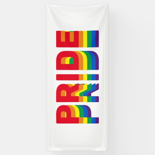 Pride lgbt lgbtq homo-regenboogretro kleuren spandoek (Verticaal)