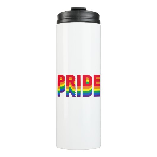 Pride lgbt lgbtq homo-regenboogretro kleuren thermosbeker (Voorkant)