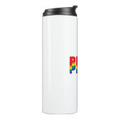 Pride lgbt lgbtq homo-regenboogretro kleuren thermosbeker (Gedraaid links)