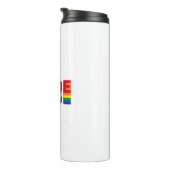 Pride lgbt lgbtq homo-regenboogretro kleuren thermosbeker (Geroteerd rechts)