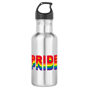 Pride lgbt lgbtq homo-regenboogretro kleuren waterfles 