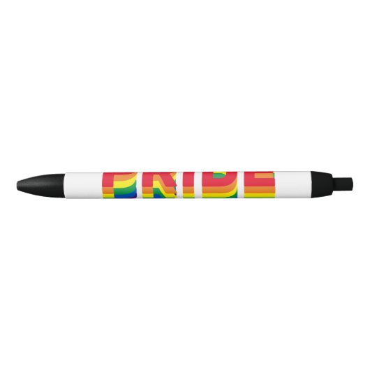 Pride lgbt lgbtq homo-regenboogretro kleuren zwarte inkt pen (Voorkant)