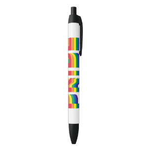 Pride lgbt lgbtq homo-regenboogretro kleuren zwarte inkt pen