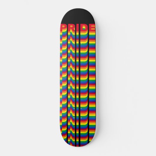 Pride lgbt lgbtq homo-regenboogretro zwart persoonlijk skateboard (Voorkant)