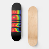 Pride lgbt lgbtq homo-regenboogretro zwart persoonlijk skateboard (Voorkant)