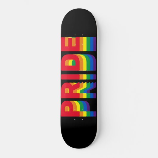 Pride lgbt lgbtq homo-regenboogretro zwart persoonlijk skateboard (Voorkant)