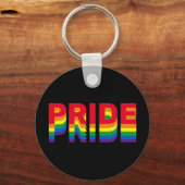 Pride lgbt lgbtq homo-regenboogretro zwart sleutelhanger (Voorkant)