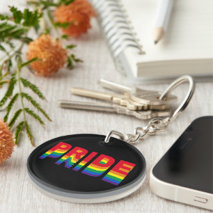 Pride lgbt lgbtq homo-regenboogretro zwart sleutelhanger