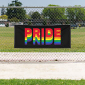 Pride lgbt lgbtq homo-regenboogretro zwart spandoek (Insitu)
