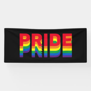 Pride lgbt lgbtq homo-regenboogretro zwart spandoek
