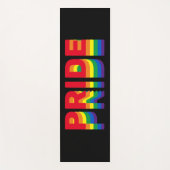 Pride lgbt lgbtq homo-regenboogretro zwart yogamat (Voorkant)
