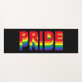 Pride lgbt lgbtq homo-regenboogretro zwart yogamat (Voorkant (horizontaal))
