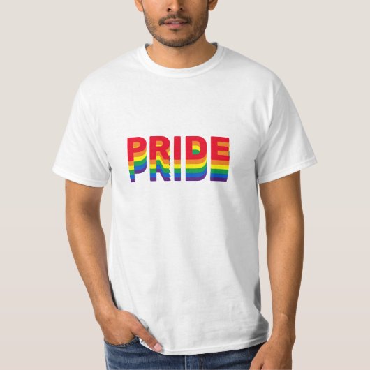 Pride lgbt lgbtq homo-regenbookleuren koelen t-shirt (Voorkant)