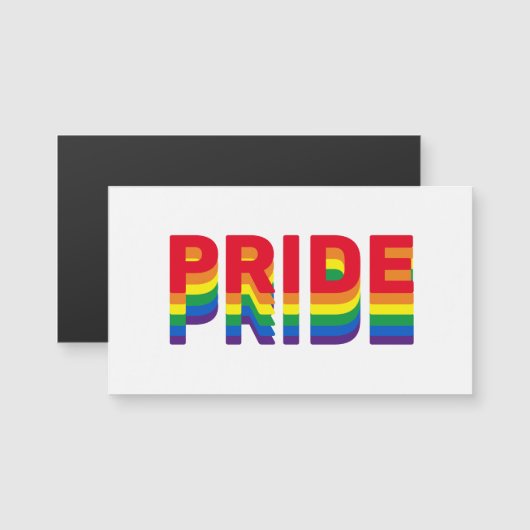 Pride lgbt lgbtq queer gay regenboog kleuren magne (Voorkant / Achterkant)