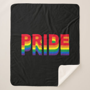 Pride lgbt lgbtq queer gay regenboog kleuren zwart sherpa deken
