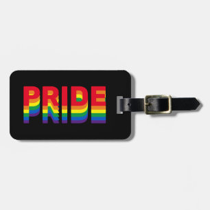 Pride lgbt lgbtq queer gay regenboog zwart bagagelabel