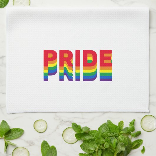 Pride lgbt lgbtq queer gay vlag kleuren wit theedoek (Gevouwen)