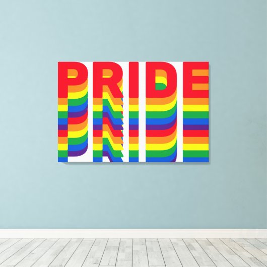 Pride lgbt lgbtq rainbow Stretched Canvas Afdrukke Afdruk (Insitu (Houten vloer))
