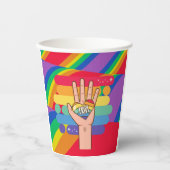 Pride LGBT met regenboogthema Papieren Bekers (Voorkant)