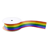 Pride LGBT Rainbow Ribbon Satijnen Lint (Spoel)