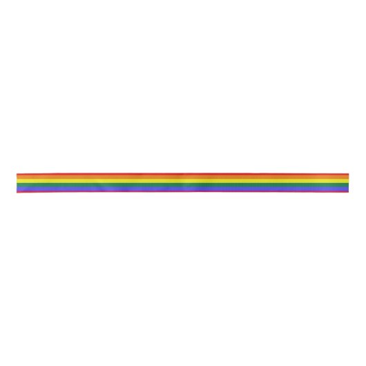 Pride LGBT Rainbow Ribbon Satijnen Lint (Voorkant)