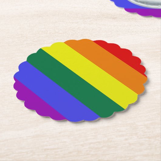 Pride LGBT-regenboog Kartonnen Onderzetters (Gekanteld)