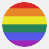 pride LGBT-regenboog Ronde Sticker (Voorkant)