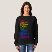 Pride LGBT Science is echt blm Love is Love Les G Trui (Voorkant volledig)