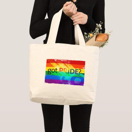 Pride LGBT-vlag Grote Tote Bag (Voorkant (product))