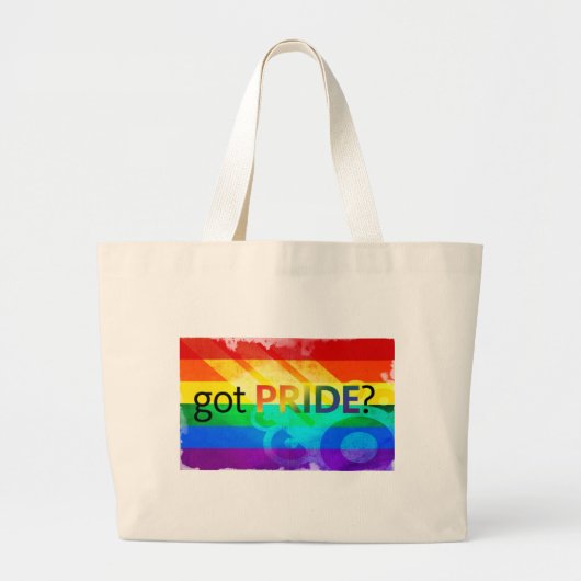 Pride LGBT-vlag Grote Tote Bag (Voorkant)